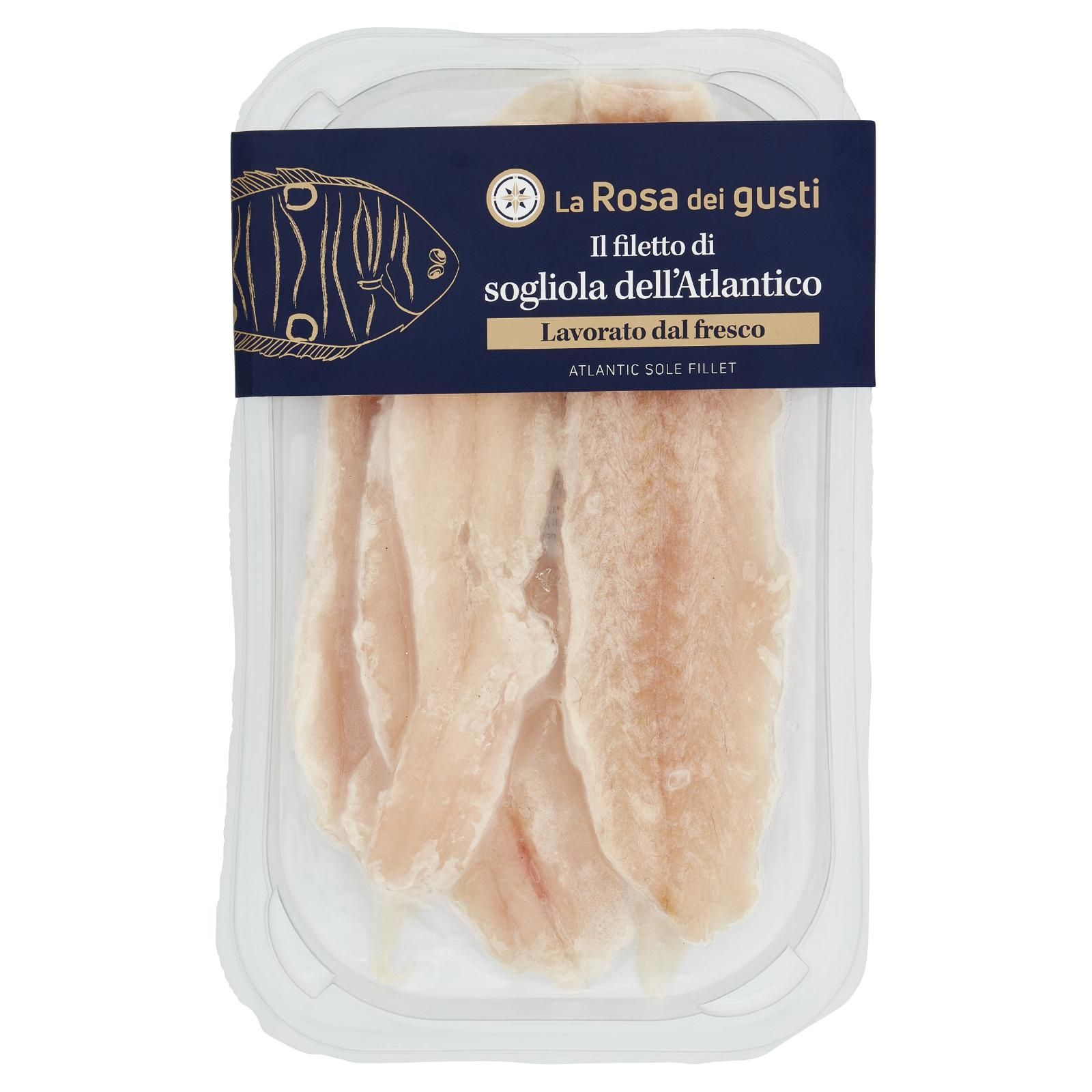 La Rosa dei gusti il filetto di sogliola dell'Atlantico 160 g