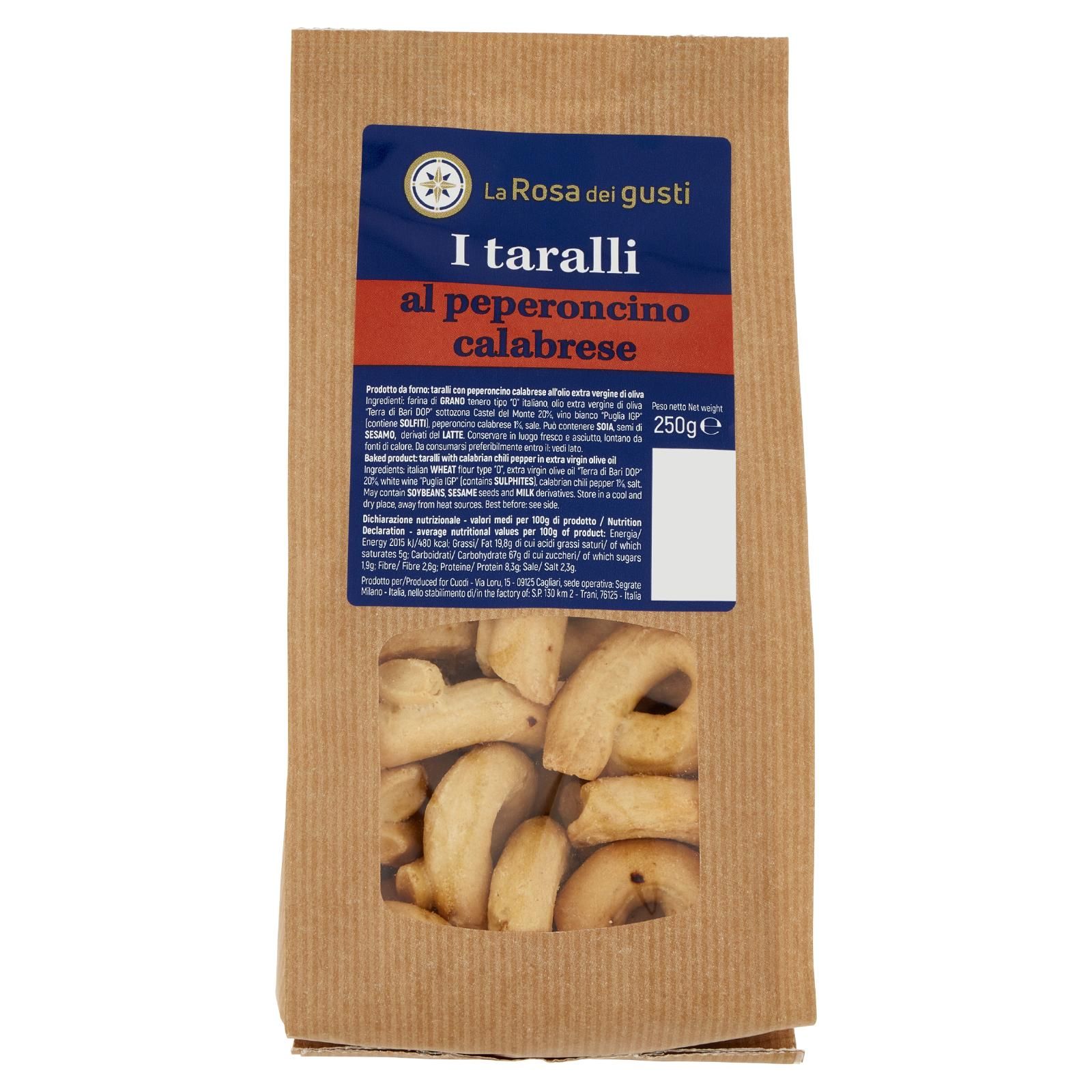 La Rosa dei gusti i taralli al peperoncino calabrese 250 g