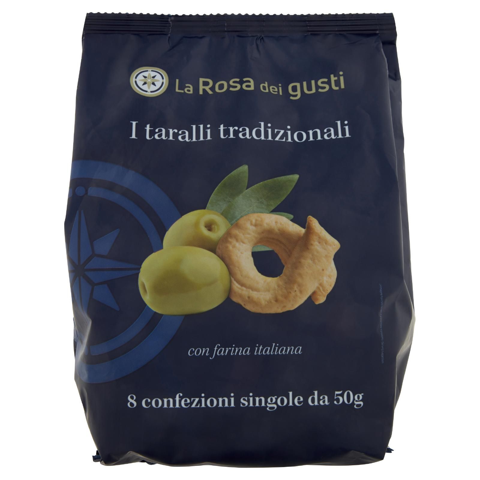 La Rosa dei gusti i taralli tradizionali 8 x 50 g