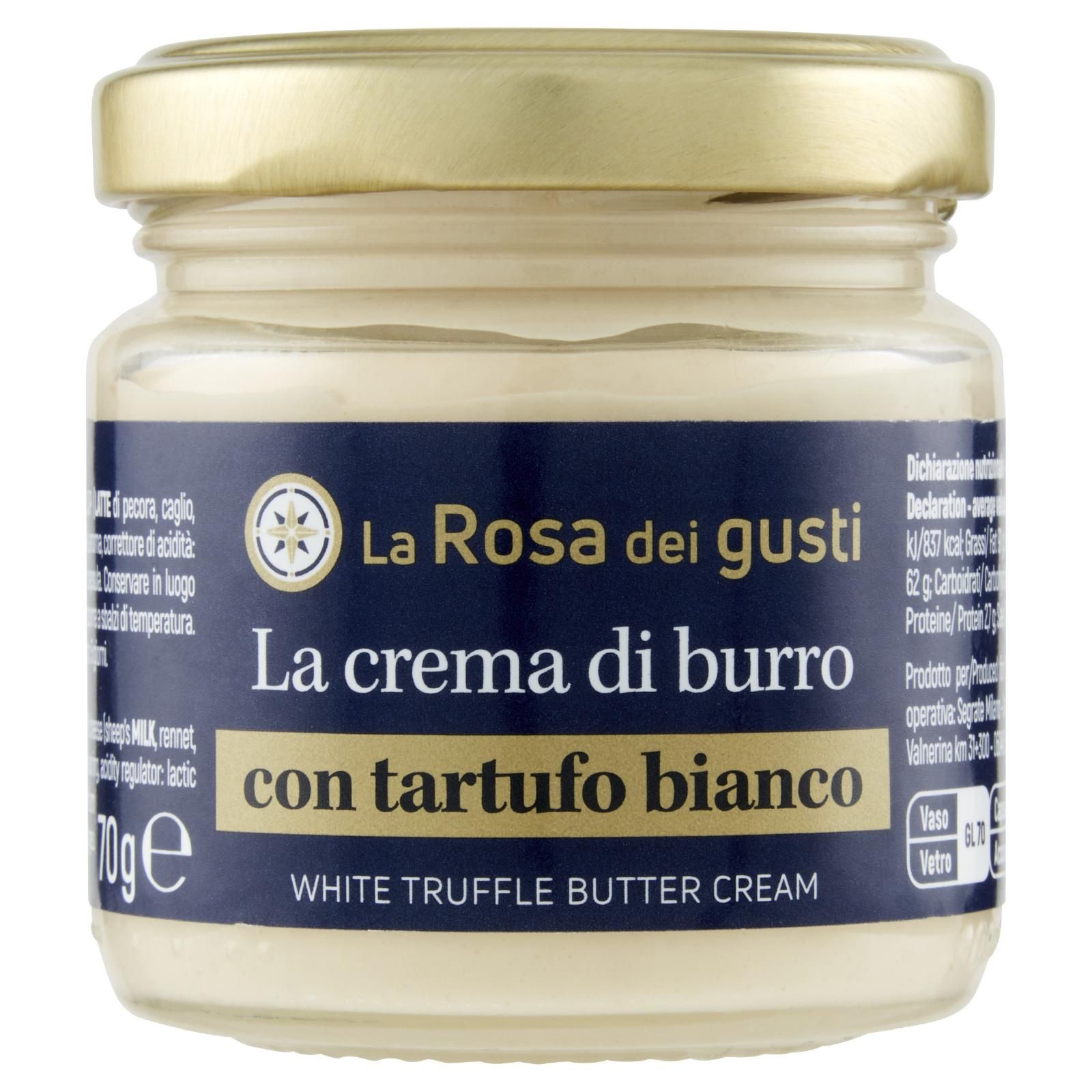 La Rosa dei gusti la crema di burro con tartufo bianco 70 g