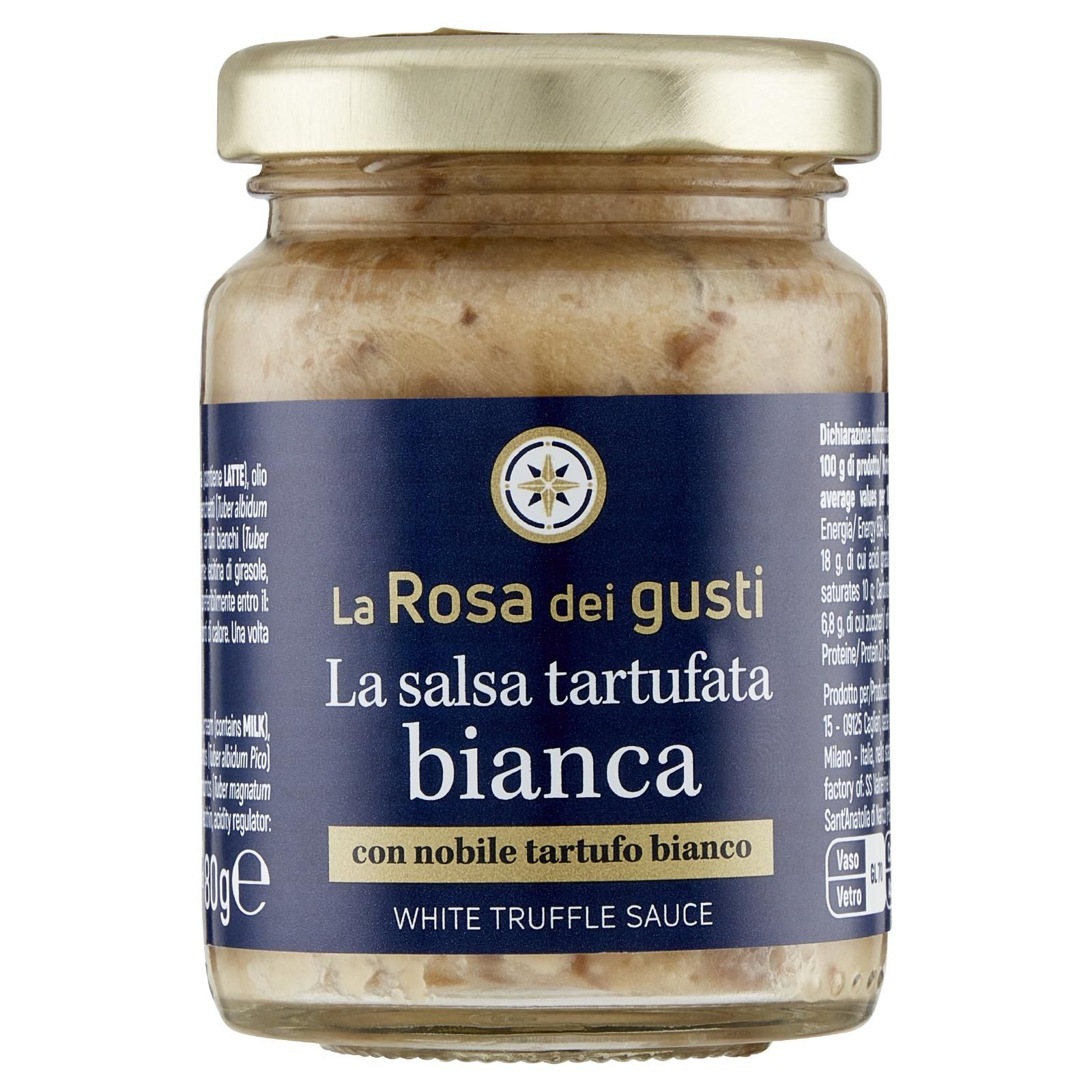 La Rosa dei gusti la salsa tartufata bianca 80 g