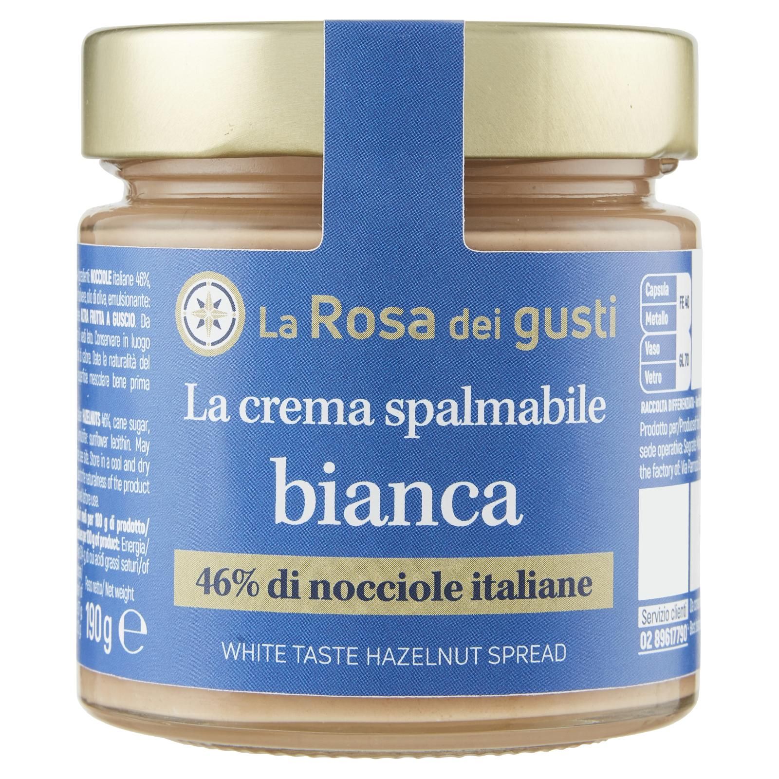 La Rosa dei gusti La crema spalmabile bianca 190 g
