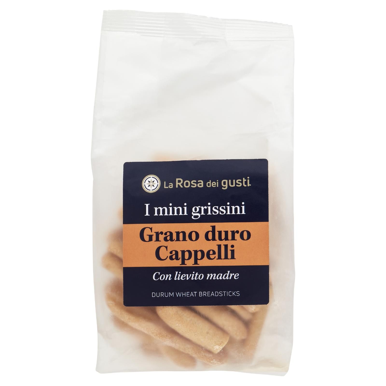 La Rosa dei gusti I mini grissini Grano duro Cappelli 100 g