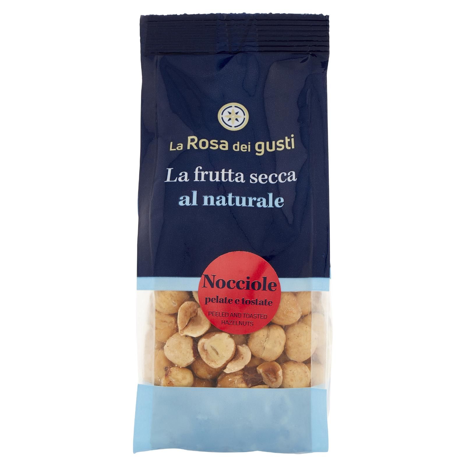 La Rosa dei gusti La frutta secca al naturale Nocciole pelate e tostate 150 g