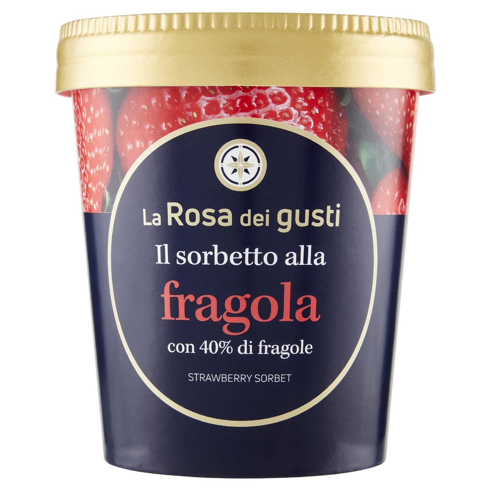 La Rosa dei gusti Il sorbetto alla fragola 320 g