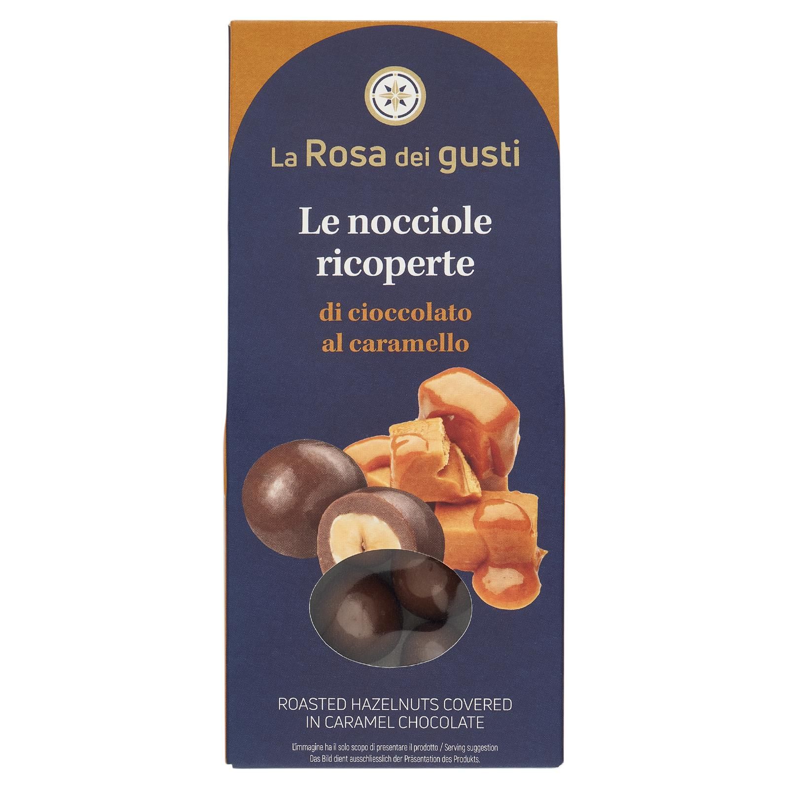 La Rosa dei gusti Le nocciole ricoperte di cioccolato al caramello 100 g