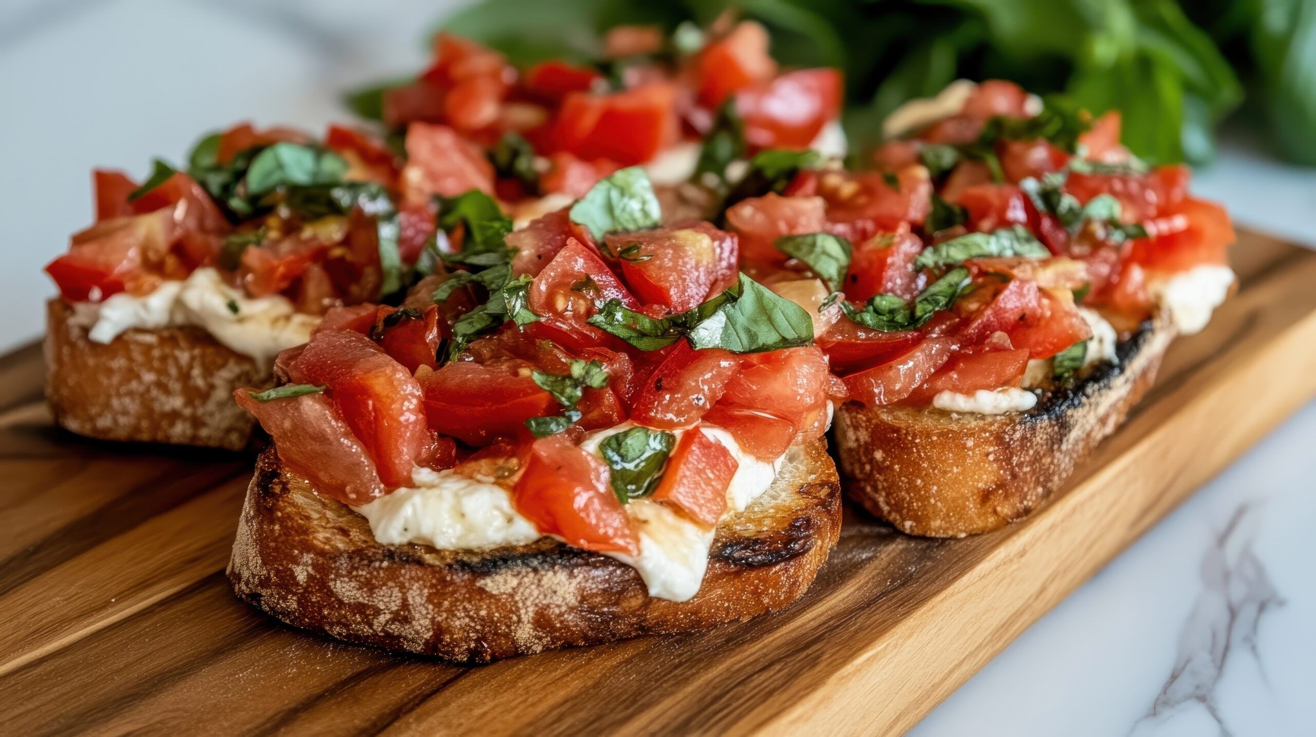 Bruschetta con stracchino e pomodorini